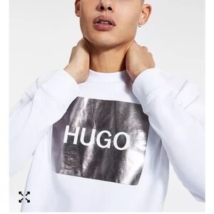Hugo Boss Men's Duragol_M Regular-Fit Reflective Logo-Print Sweatshirt